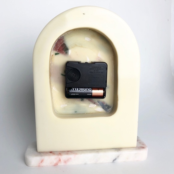 Mid Century Vtg Semi Precious stone Toucan clock - Picture 5 of 8